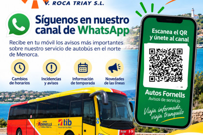 Nou canal de WhatsApp d'Autos Fornells